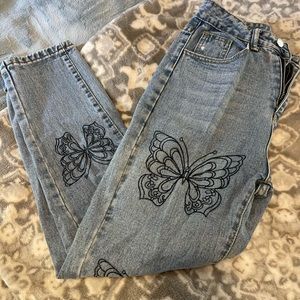 butterfly straight leg jeans